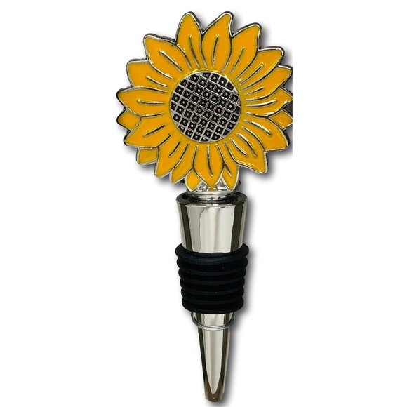 Tommy Bahama Bottle Stopper Metal Yellow Sunflower - Picture 1 of 1